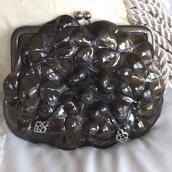 Brighton Rosealie Flower Leather Coin Purse/Wallet w Bonus Mirror - Picture 4 of 14